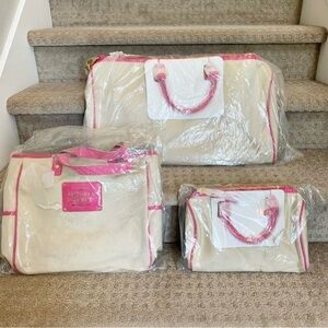 RARE VICTORIA’S SECRET 3 piece Canvas Trio bags